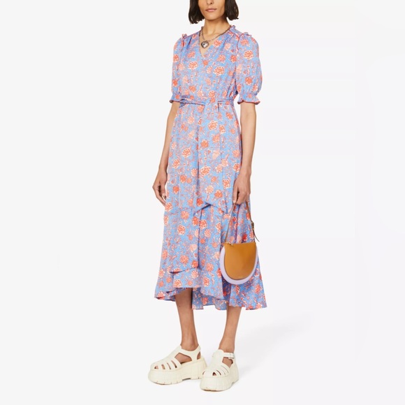 ME+EM Bright Paisley Wrap Dress + Belt size 2 - Picture 3 of 10